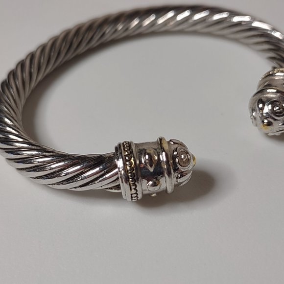 Lot Of 2 Silver Tone Metal Bracelets - Picture 4 of 13